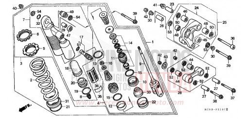 KISSEN, HINTEN XR400R1 de 2001